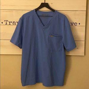 XL Ceil Blue Figs Men’s Scrub Top
